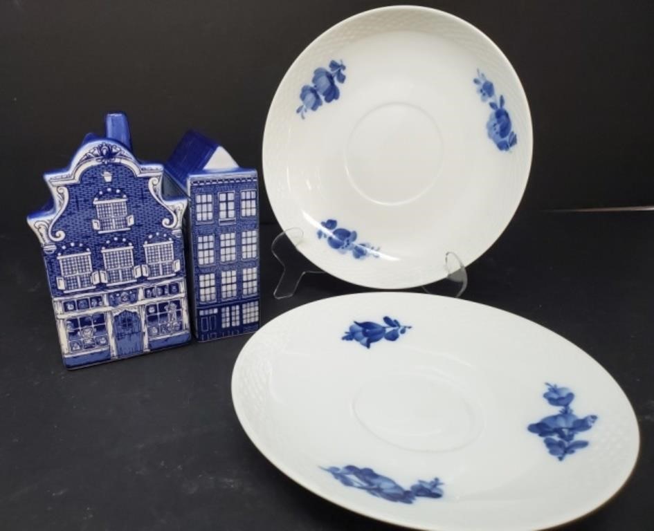 Royal Copenhagen Delft House Plates