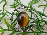 TIGERS EYE PENDANT ROCK STONE LAPIDARY SPECIMEN