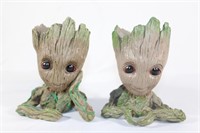 Pair of Groot Plastic Planters