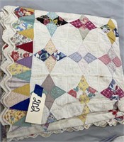 Hand Stitched Quilt-some stains