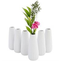 Juvale 6 Pack Ceramic Bud Vases for Flower...