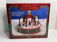 Vintage Christmas Mice Carolers Music Box Village