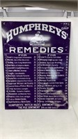 Humphreys' Remedies Witch Hazel Tin Sign, 22"x16.5