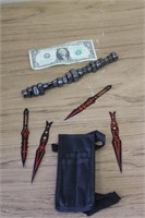 Martial Arts Throwing Knives & Set of Magnets