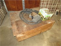 Wooden block on casters etc