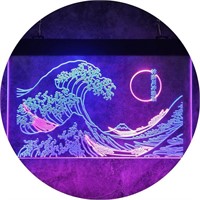 MiMaik The Great Wave Off Kanagawa LED Neon Sign,