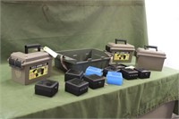 (3) MTM Ammo Cans W/ MTM Case-Grad Containers,& Ca