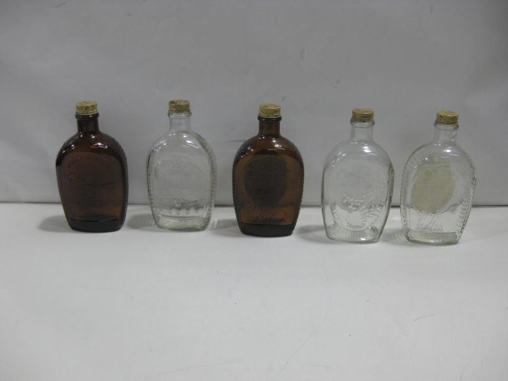 Five 8" Vtg Bottles Tallest