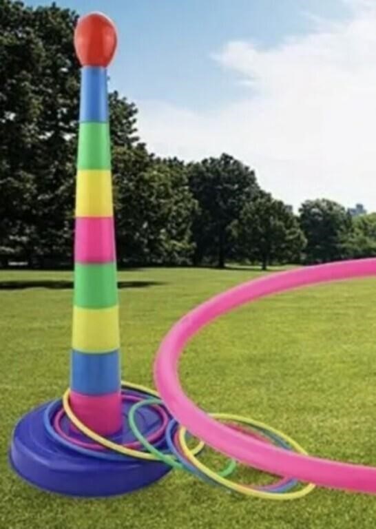 New ring toss game with 12 rings and easily