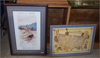 Framed "American Indian Tribes" Map and Framed