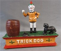 Vintage Cast Iron Trick Dog Bank
