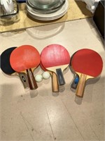 PING PONG PADDLES AND BALLS