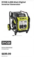 Ryobi 4000 Watt Digital Inverter Generator