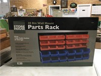 NIB 30 Bin Wall Mount Parts Rack