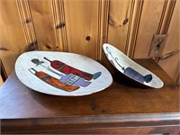 Pair of MCM Italian Pottery Bowls