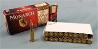 Box of 20 Monarch 30-30 170gr FSP Ammunition