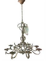 French Iron Light Fixture with 8 Arms