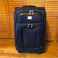 Dockers Navy Blue Rolling Luggage Suitcase