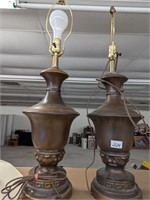 2 Mid Century Modern Ceramic Lamps- WORK