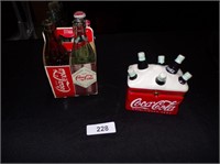 Coca-Cola Houston Harvest Container & (4) Bottles