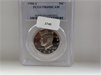 PCGS 1998-S PR69DCAM JFK Half $1