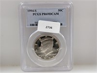 PCGS 1994-S PR69DCAM JFK Half $1