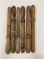 (6) Wooden Wheel Spindles 23"