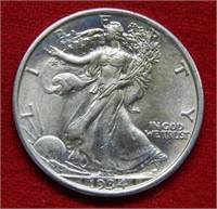 1934 Walking Liberty Silver Half Dollar