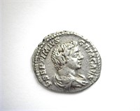 220 AD Elagabalus AU AR Denarius