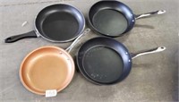 4 Asstd Frying Pans - Like new