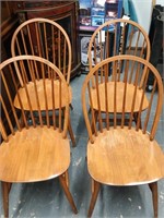 4 Imported Oak bow back  chairs  look at pictures
