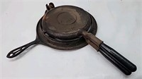 Cast-iron waffle maker
