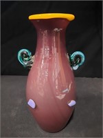 Mid-Century Modern Signed Glass Vase
