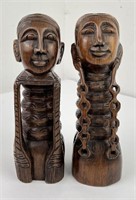 Pair of African Carved Wood Figures