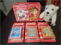 Coca-Cola Puzzles & Plush Bear