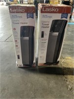 1 LOT (2) LASKO CERAMIC TOWER HEATERS REMOTE