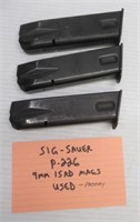 (3) Sig-Sauer P-226 9mm 15 round factory