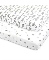 ONE SIZE  2 Pack Pack and Play Fitted Sheet  Mini