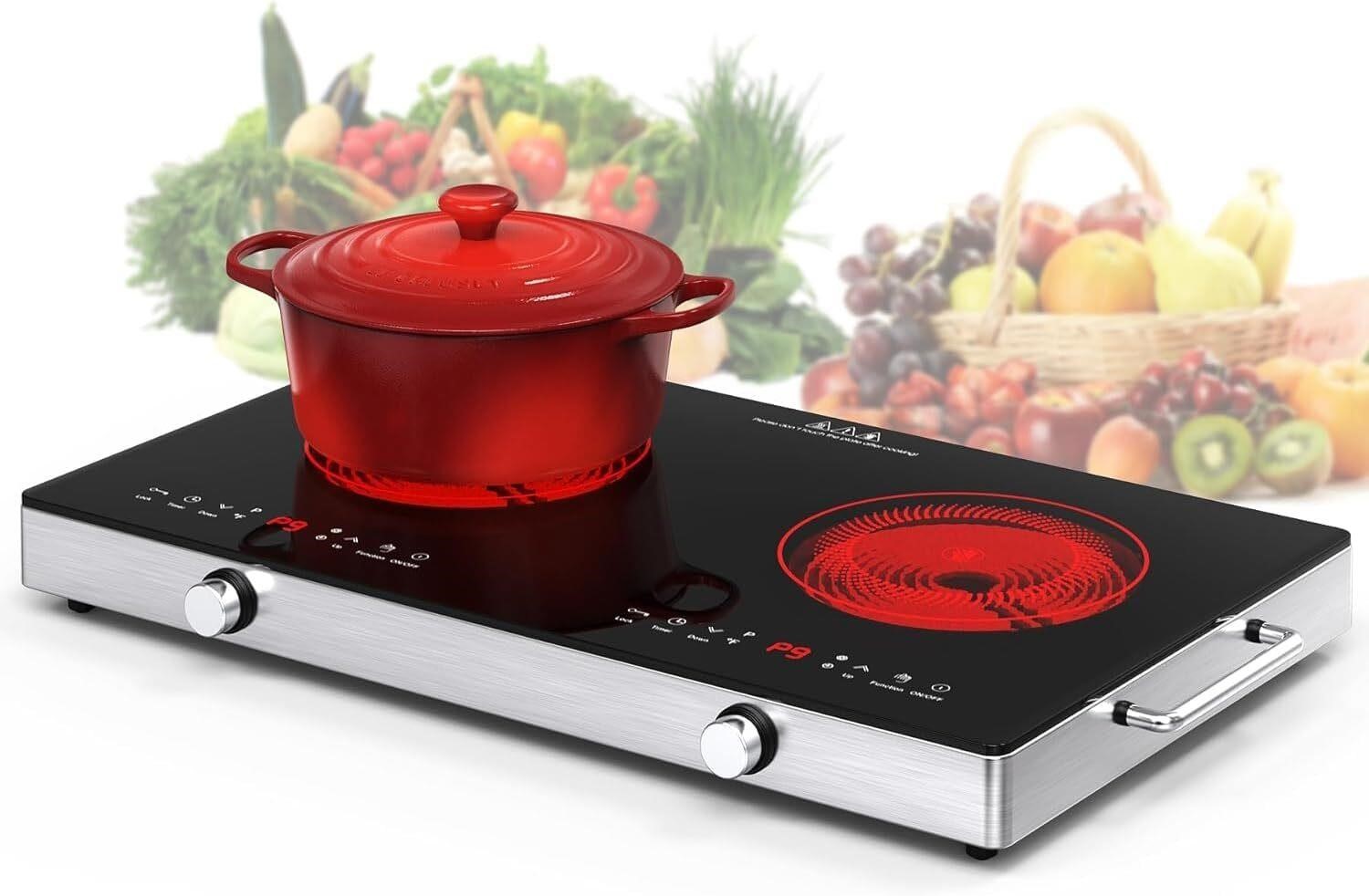 VBGK Electric Cooktop  24 Inch  2 Burner