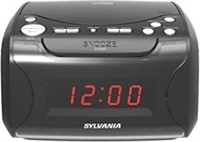 Sylvania Alarm Clock Radio with CD Player and USB