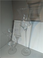 2 vases en verre