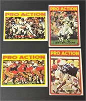 1972 Topps Pro Action Cards w/ Terry Bradshaw