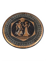 Egyptian Royal Wives Plate Copper/Silver Art