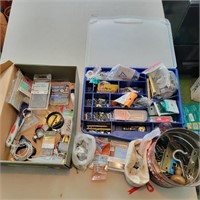 Assorted Hardware & Storage Tray