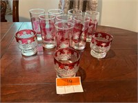 Vintage Ruby Glass Drinkware