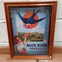 "Blue Bird Toffees" Framed Print (Framed 50.4cm