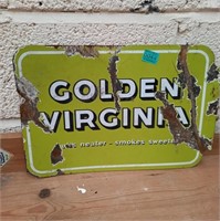 Original Enamel "Golden Virginia" Double Sided