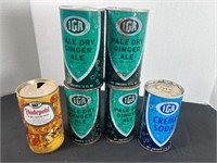 6 vintage 12 oz. Cans. IGA Ginger Ale and