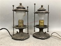 Decorative Metal Lamps with Unique Bases