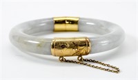 14K Chinese Jade Bangle Bracelet